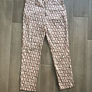 Printed Cropped Pants